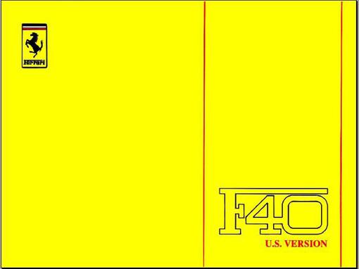 Ferrari f40 complete technical & f-40 owners manual's