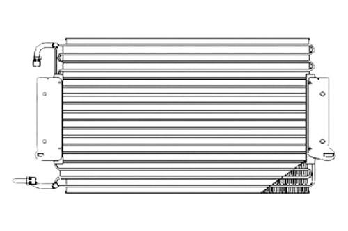 Replace cnd32424 - 94-95 buick skylark a/c condenser car oe style part