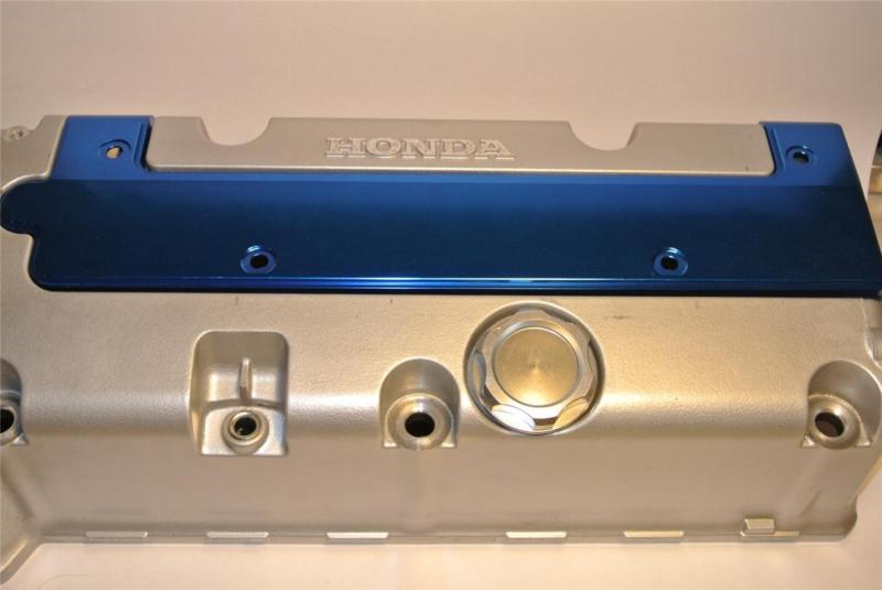 Jdm billet aluminum anodized blue k series coil pack  spark plug cover k20 k24