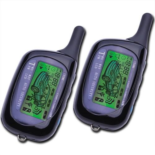 Vehicle security paging car alarm 2 way lcd remote engine start system kit auto