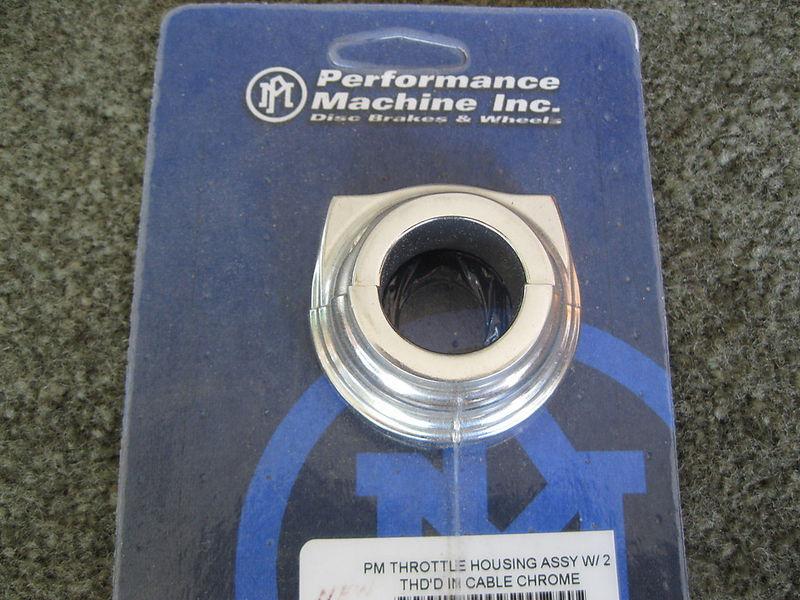 Performance machine dual-cable snap-in chrome throttle housing  0632-0423-ch