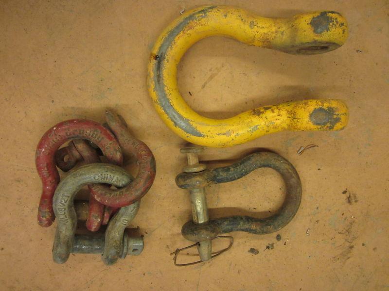 D-ring shackle rigging towing hooks ~ heavy duty!  ~ great mixed lot!