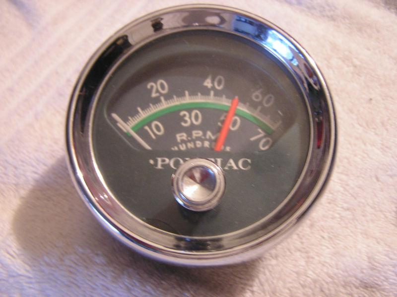 Vintage factory pontiac 7000 rpm tachometer rare piece made by ac rat rod