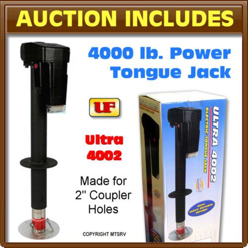 Sell Ultra 4002 Trailer Power Tongue Jack 2" Tube w/Adj Foot Pad 4000