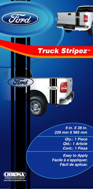 Ford multi stripe black truck bed vinyl stickers / graphics / decals - fits all 