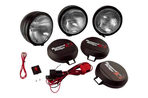 Rugged ridge 15205.61 - off road black steel hid fog light kit