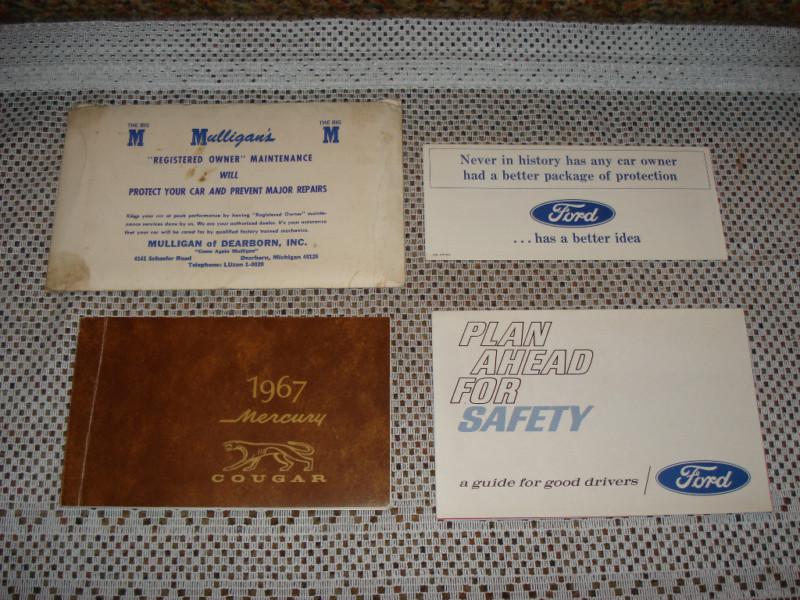 1967 mercury cougar owners manual set original glove box books rare nice set wow