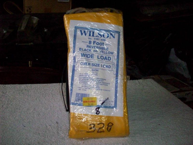 Wide load sign by wilson p/n 1101 yrb 8ft lg yellow black letters new