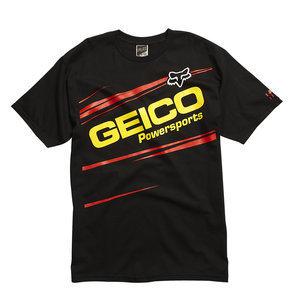 New fox racing geico honda black factory tee t shirt mens adult xlarge xl xlg
