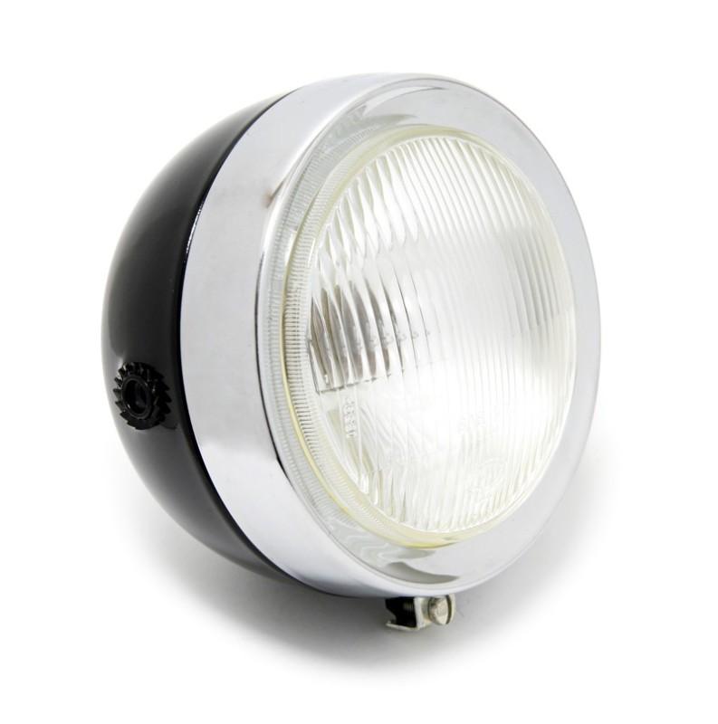 Classic Style Round 6v CEV Moped Headlight Flat Black Head Light @ Moped Motion, US $40.00, image 2