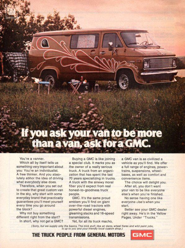 Vintage Original 1976 GMC VAN ADVERTISEMENT ~ 8