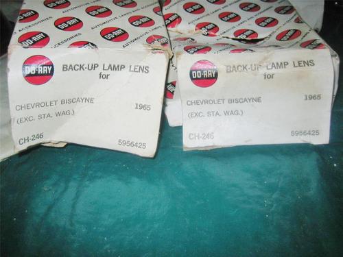 3 NOS SER-DO-RAY 1965 Chevrolet Biscayne Backup Tail Light Lens+Bezel CH-246 65, US $19.99, image 8