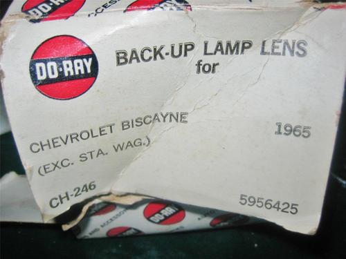 3 NOS SER-DO-RAY 1965 Chevrolet Biscayne Backup Tail Light Lens+Bezel CH-246 65, US $19.99, image 10