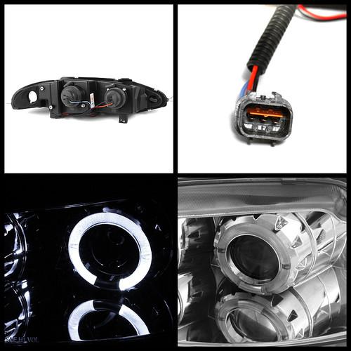 95-96 Eclipse Projector Headlights + Bumper Lights + Red LED Ring Tail Lights, US $256.99, image 2