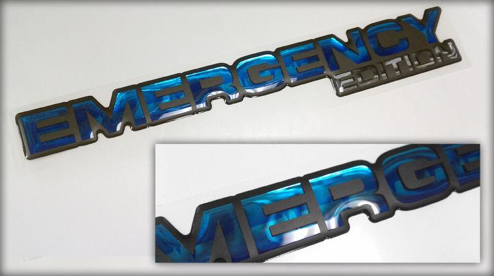 Ems/emt emergency vehicle decals,matte black detail door emblems custom made,set