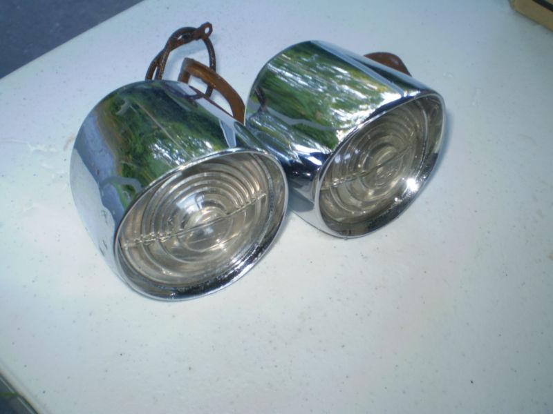 Chrysler imperial chrome backup lights pair original chrby