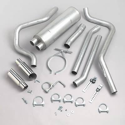 Gibson exhaust split rear cat-back steel polished tips ford f-250 f-350 5.4 6.8l