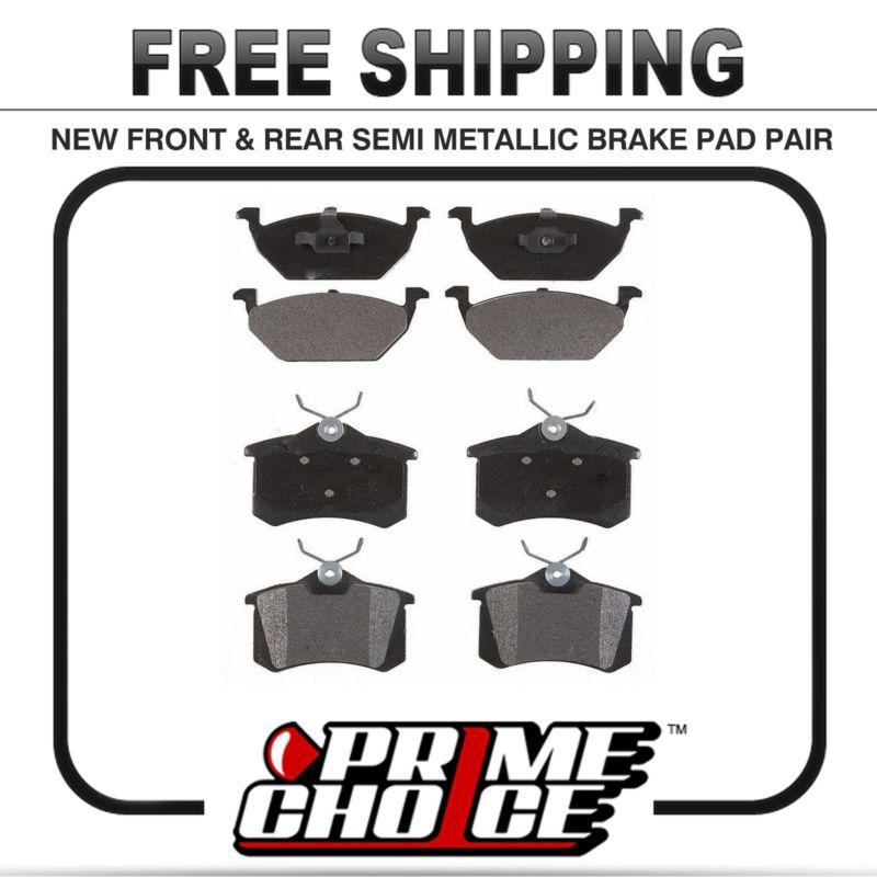 Premium front & rear metallic disc brake pads 2 full complete sets 4 pair 8 pads