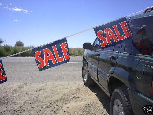 Car dealer lot 30' slogan streamer pennant banner advertise~ sale