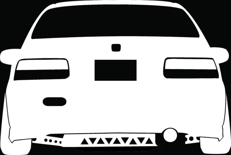 Honda civic jdm car sticker decal rear fog vtec ek ej8 em1 illest stance low bwr