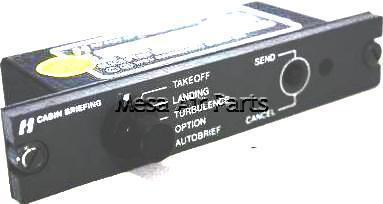 (qka) heads up technologies cabin briefing unit , p/n hucab/2-gp , briefer 28v