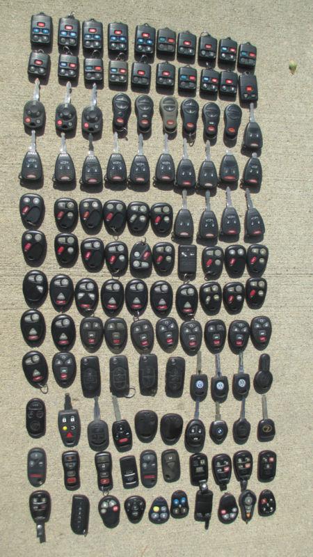 Lot for 120 keyless remote smart key ford chevy gmc honda chrysler dodge