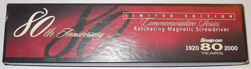 Snap on tools 80th anniversary ratchet screwdriver ssdmr4b80anv