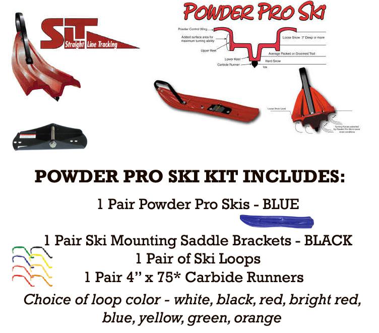 Yamaha 2001-12 viper, rx-1  slp powder pro blue skis mnts carbs