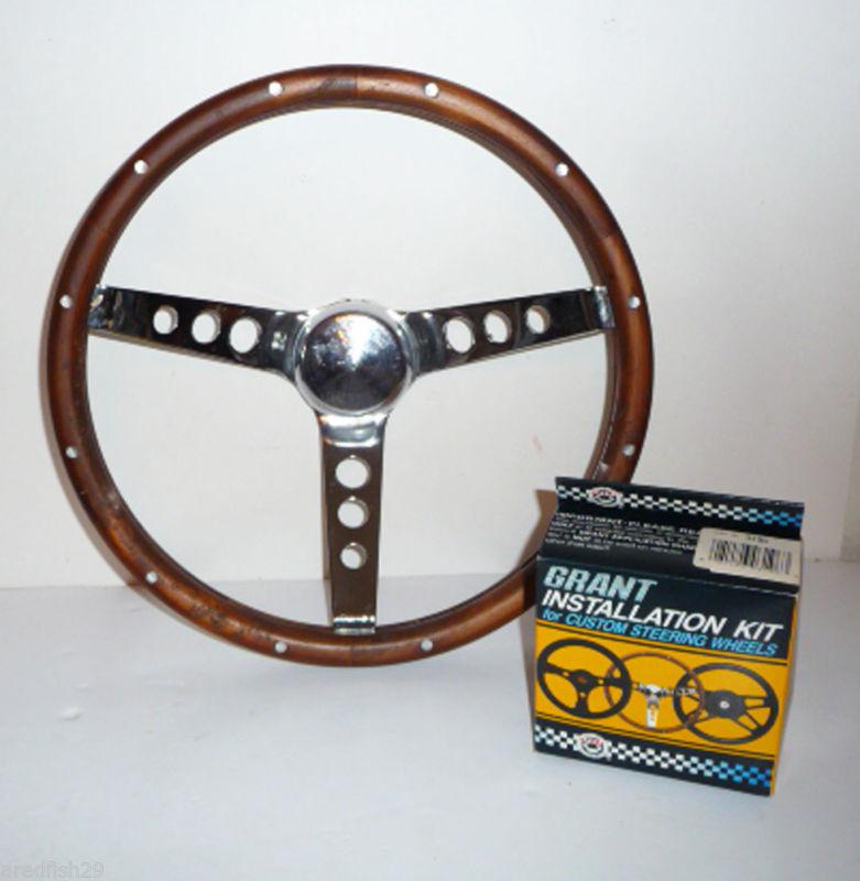 Grant custom series wood steering wheel #213 new with kit
