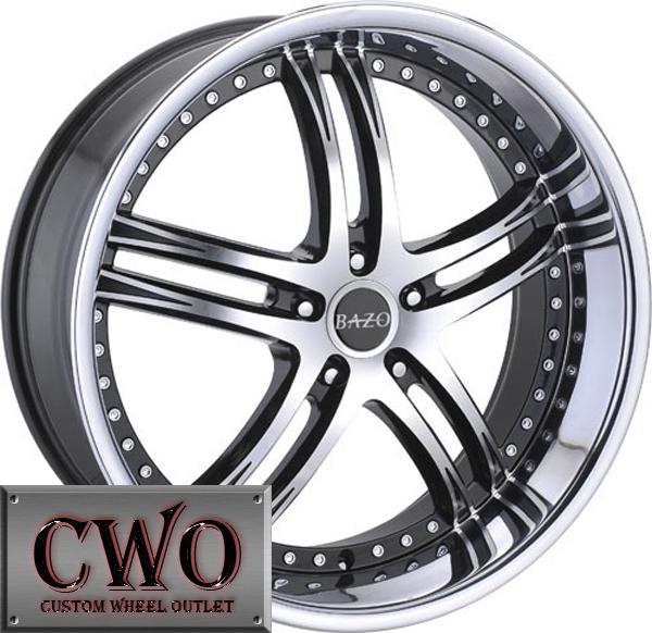 22 black bazo b502 wheels rims 5x114.3 5 lug ford lexus honda toyota nissan