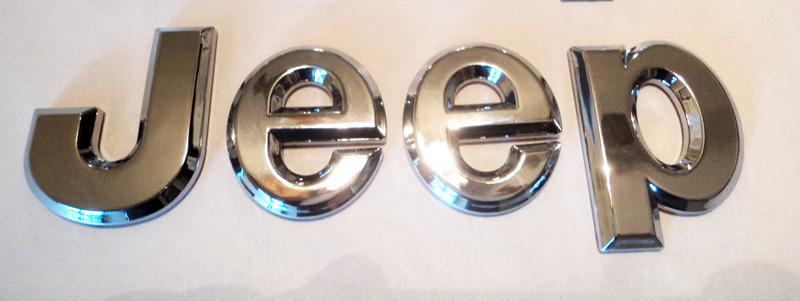 Jeep wrangler cherokee wagoneer cj willys chrome 3d emblem adhesive stick on