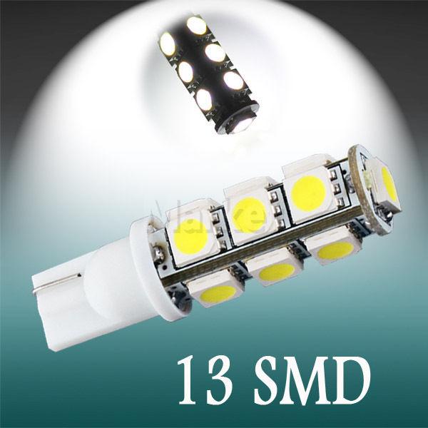 T10 13 smd 5050 license plate pure white 194 w5w led car light bulb lamp