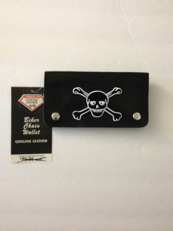 Genuine leather motorcycle wallet