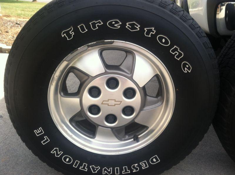 16" chevrolet tahoe wheels suv firestone destination le 265 70r/16 set of 4