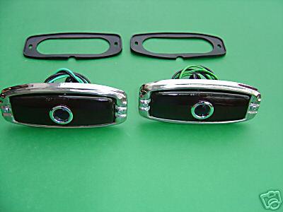 1941-1942-1946-1947-1948 chevrolet taillight assemblies-blue dot-pair-new