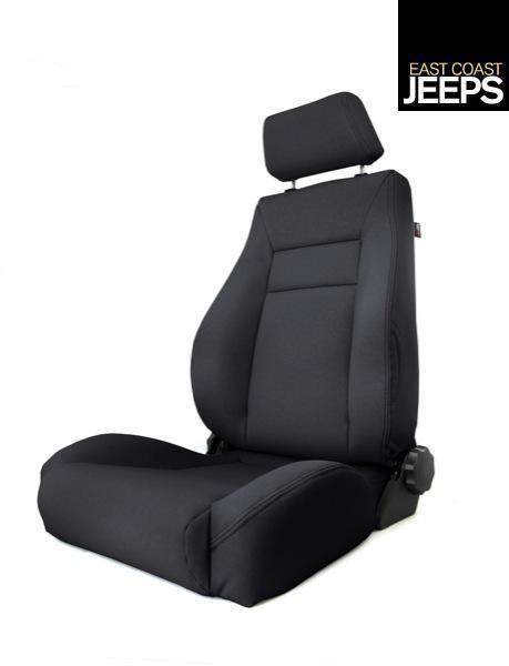 13446.15 rugged ridge xhd ultra front seat, black denim, 84-01 jeep xj
