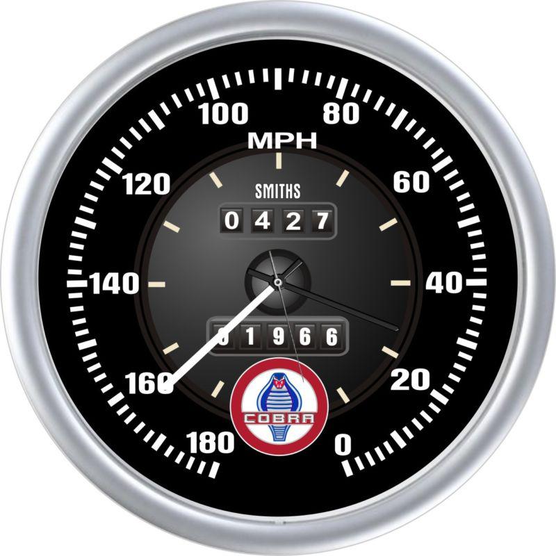 1965 1966 1967 shelby cobra sc ac ace 427 engine reverse speedometer 14" clock
