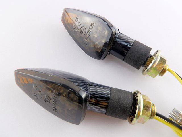 Carbon w/ smoke len turn signal led for suzuki dual sport motorcycle dirt bike