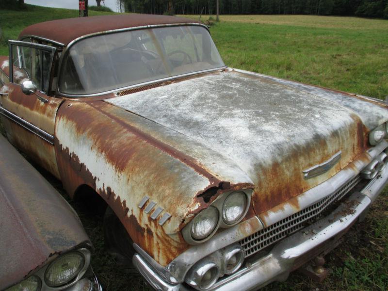 1958 Chevy Bel Air - White 2dr Coupe Great for restoration, US $2,500.00, image 10