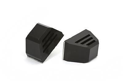 Two (2) daystar bump stop polyurethane black wedge shape 3/8" stud mount pair