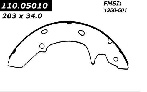 Centric 111.05010 brake pad or shoe, rear-new brake shoe-preferred