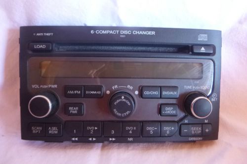 06 07 08 honda pilot radio 6 cd xm ready 39100-stw-a400 1pv0 face plate