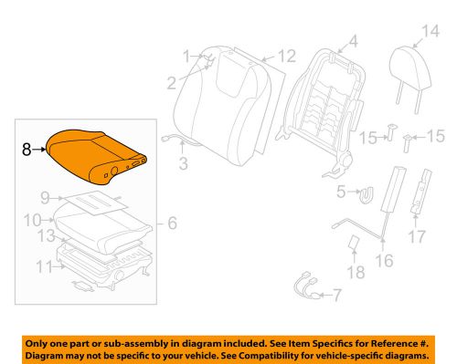 Subaru oem 2013 forester front seat-seat cover left 64141sc390ar