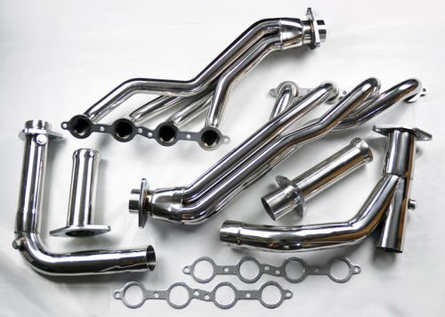 Chevy gmc 07-14 4.8l 5.3l 6.0l long tube stainless steel headers w/ y pipe