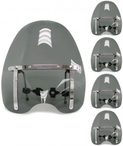 Lot 5~smoke windshield for harley honda suzuki kawasaki yamaha cruiser wholesale