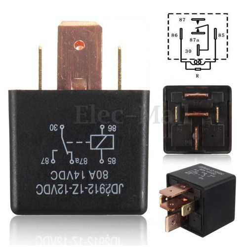 80a coil 5pin amp relay socket for car vehicle truck auto spdt control dc12v