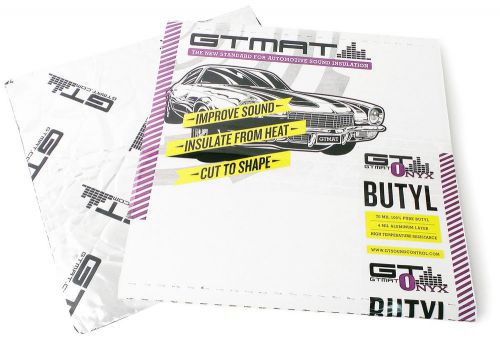 New 20sqft gtmat logo onyx 70mil 100% butyl sheets auto car hood insulation kit