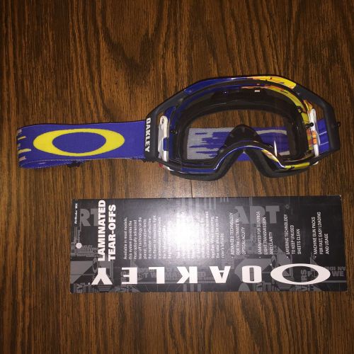 Oakley airbrake mx glitch blue white gold