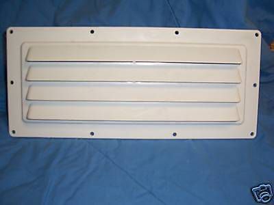Rv -  side vent for ducted range hood vent - louvered - off white - replacement