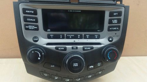 2003-07 honda accord 6cd/aux/rpt/a.sel/rdm am fm radio player w/ac heat control